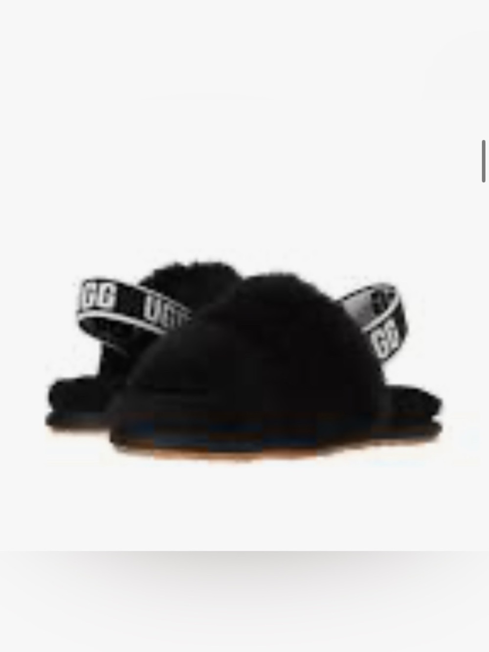 UGG Fluff Yeah Slide  Toddler Slippers Fuzzy Black